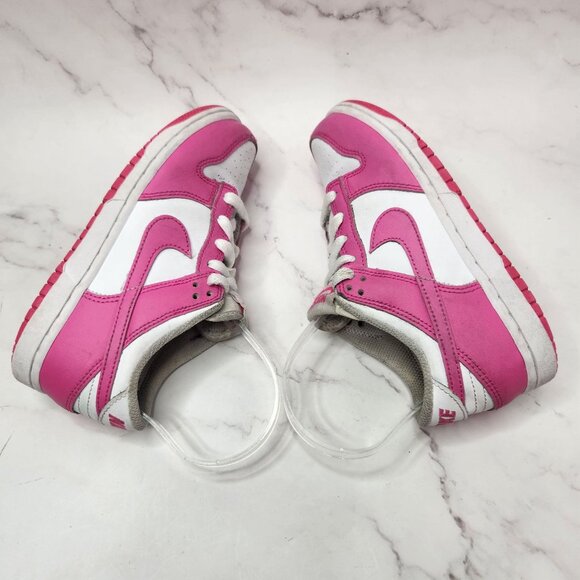 Nike Dunk Low Pink White Sneakers Low-Top Shoes FB9108-102 Girls Youth 1 - Picture 6 of 10